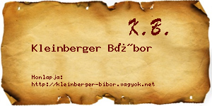 Kleinberger Bíbor névjegykártya